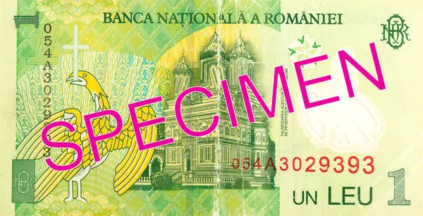 Rumänska Leu Bank Obs Omvänd — Stockfoto