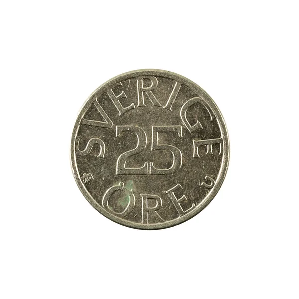 Moneda Oro Sueca 1980 Anverso Aislado Sobre Fondo Blanco —  Fotos de Stock