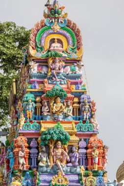 sculptures on Arulmigu Kapaleeswarar Temple, Chennai, Tamil Nadu, India clipart