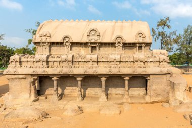 Beş Rathas, Bhima ratha, Mahabalipuram, Tamil Nadu, Hindistan