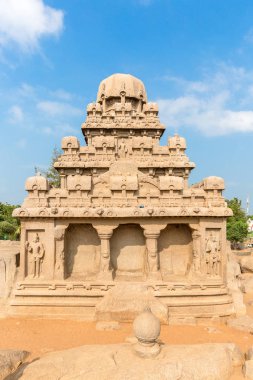 Beş Rathas, Yudhishthir ratha, Mahabalipuram, Tamil Nadu, Hindistan