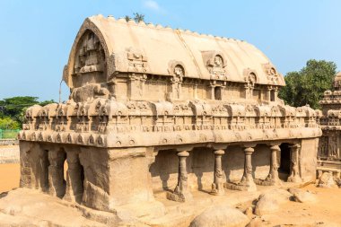 Beş Rathas, Bhima ratha, Mahabalipuram, Tamil Nadu, Hindistan