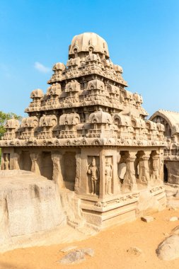Beş Rathas, Yudhishthir ratha, Mahabalipuram, Tamil Nadu, Hindistan