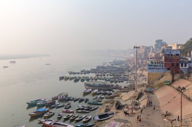 Ghats Ganj Nehri, Varanasi, Uttar Pradesh, Hindistan