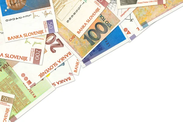 Algunos Billetes Tolares Eslovenos Con Copyspace — Foto de Stock