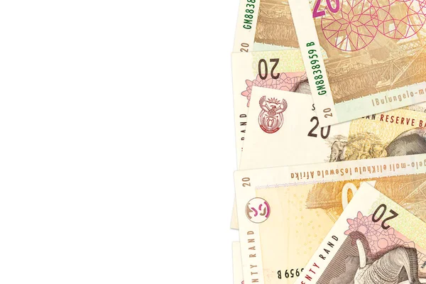 Близько Південноафриканських Рандових Банкнот Копійкою — стокове фото