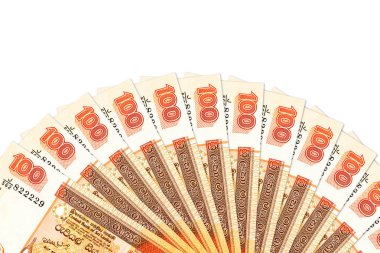 Bazı sri Lanka Rupisi banknotlar ile boşaltmak