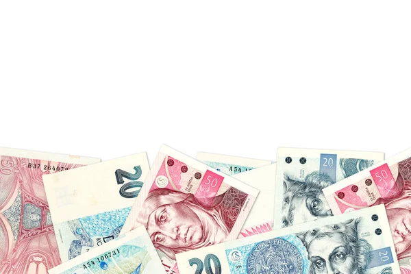 Bazı 20 ve 50 Çek korunası banknotlar ile boşaltmak