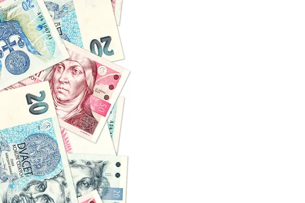 Около Чешских Крон Банкноты Копирайтом — стоковое фото