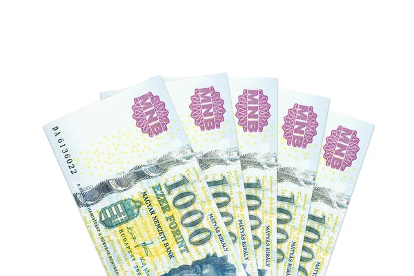 Néhány Magyar Forint Bankjegy — Stock Fotó