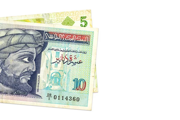 Dos Billetes Banco Dinar Tunecino — Foto de Stock