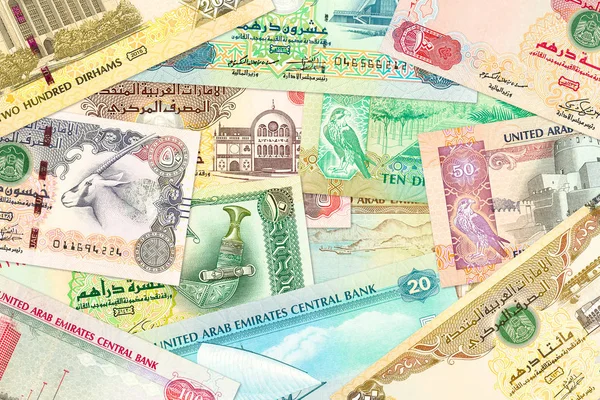 Niektóre Stany Zjednoczone Emiraty Arabskie Dirham Banknotów — Zdjęcie stockowe