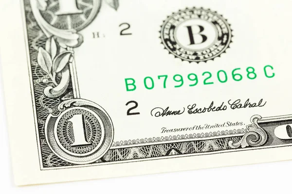 Bize Dolarlık Banknot Dereceyi Detay — Stok fotoğraf
