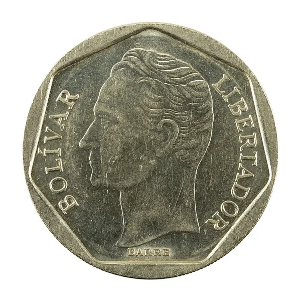 500 Венесуельський Болівар Монета 1998 Реверс Ізольовані Білому Тлі — стокове фото