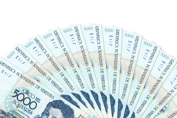 Néhány Venezuelai Bolivar Bankjegyek Másol Hely — Stock Fotó