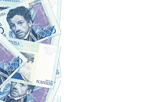 Néhány Venezuelai Bolivar Bankjegyek Másol Hely — Stock Fotó