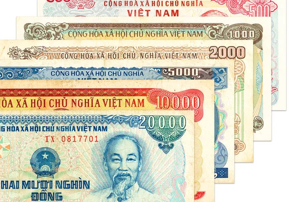 Hoop Van Vietnamese Dong Bankbiljetten — Stockfoto