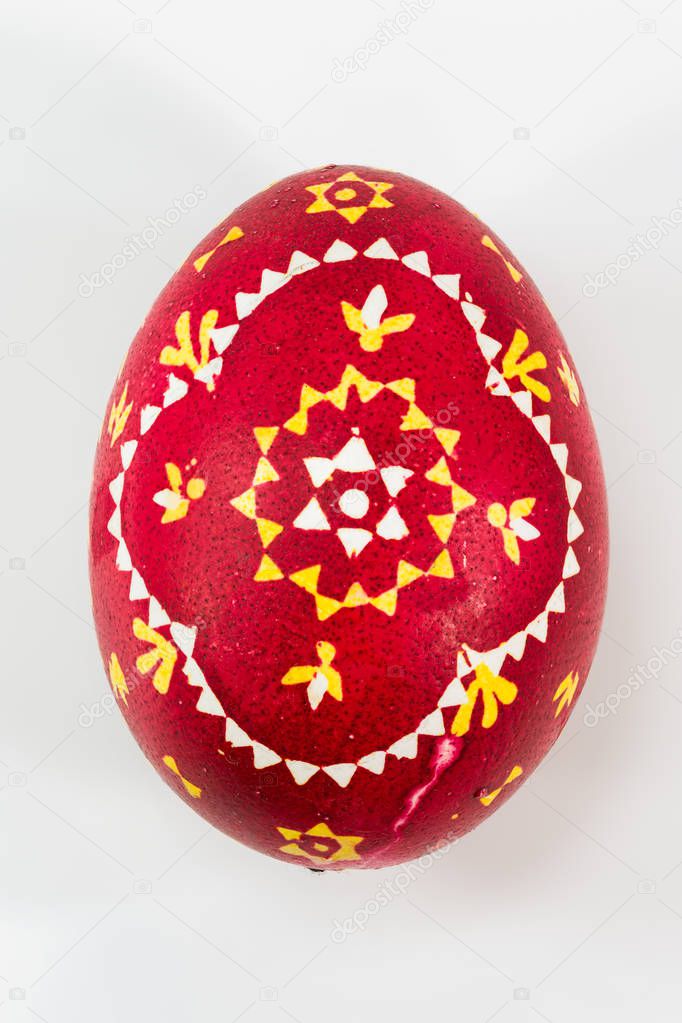 colourful traditionally painted Sorbian Easter egg for Easter custom