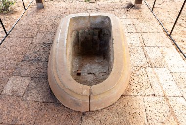 Phnom Bakheng Tapınağı, Angkor, Siem Reap, Kamboçya, Asya yanındaki Buda ayak izi