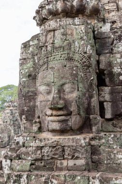 Angkor Thom Tapınağı, Siem Reap, Kamboçya, Asya kuleleri üzerinde yüz