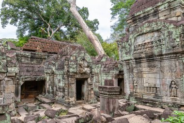antik kalıntıları Preah Khan Tapınağı, Siem Reap, Kamboçya, Asya