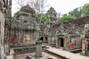 antik kalıntıları Preah Khan Tapınağı, Siem Reap, Kamboçya, Asya