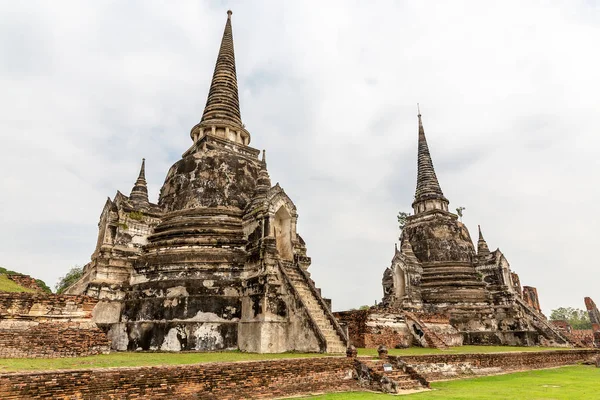 Restos Antiguos Wat Phra Sri Sanphet Ayutthaya Tailandia Asia — Foto de Stock