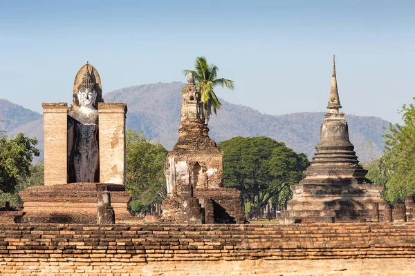 Wat Mahathat Parque Histórico Sukhothai Tailandia Asia — Foto de Stock