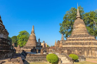 stupas, Wat Mahathat tarihsel Sukhothai Park, Tayland, Asya