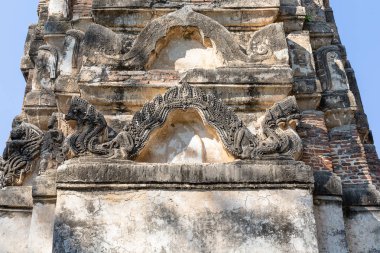 Wat Si Sawai tarihsel Sukhothai Park, Tayland, Asya pancharam oyma detay