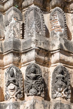 Wat Si Sawai tarihsel Sukhothai Park, Tayland, Asya pancharam oyma detay