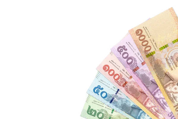 Qualche Nuova Banconota Thai Baht Con Spazio Copia — Foto Stock