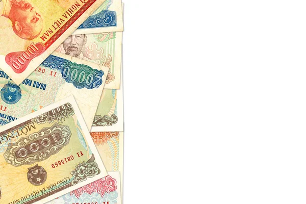 Sommige Vietnamese Dong Bankbiljetten Met Kopie Ruimte Met Vermelding Van — Stockfoto