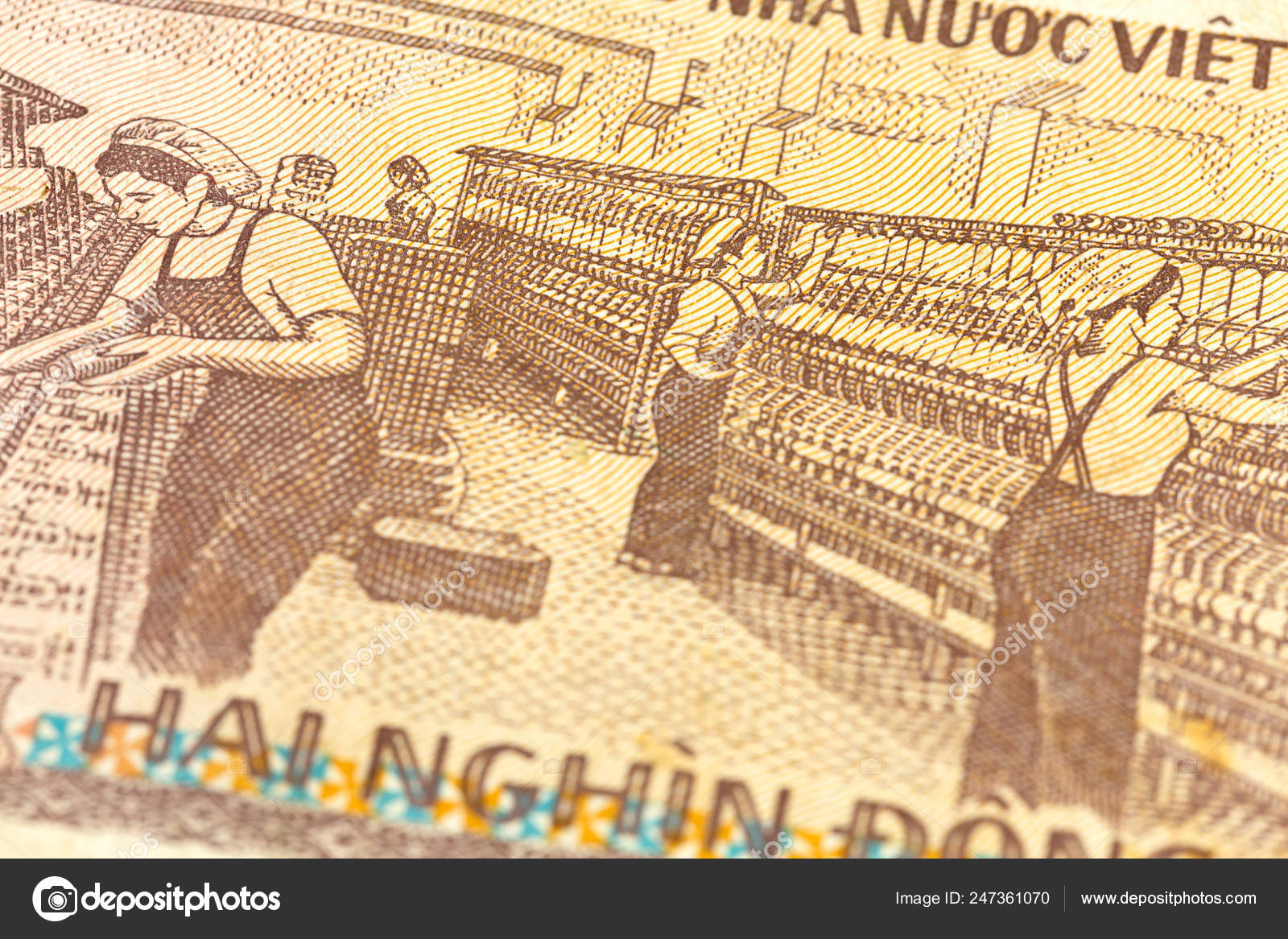 2000年越南越南盾越南盾钞票反向的细节——图库图片© HenningMarquardt #247361070