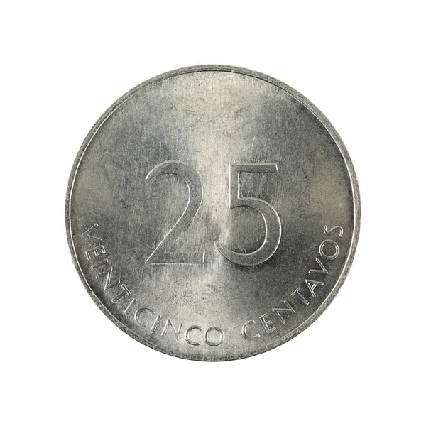 25 cuba intur centavo moeda (1988) anverso isolado no branco bac — Fotografia de Stock