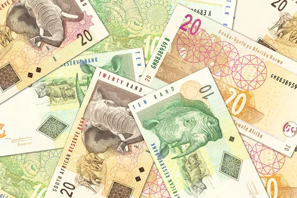 일부 남아프리카 랜드 지폐 — 스톡 사진