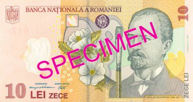 10 romen leu banknot obverse örnek