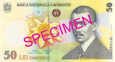 50 romen leu banknot obverse örnek