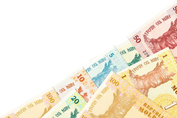 Co ile büyüyen ekonomi gösteren bazı moldovan leu banknotlar — Stok fotoğraf