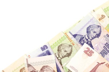 büyüyen ekonomi gösteren bazı transnistrian ruble banknotlar 