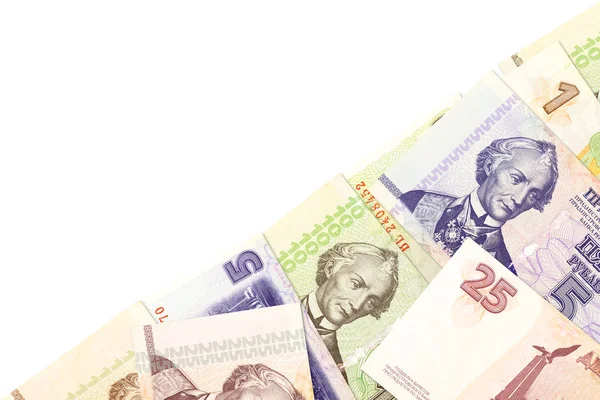 Niektóre banknoty rubla Naddniestrza wskazujące na rosnącą ekonomię — Zdjęcie stockowe