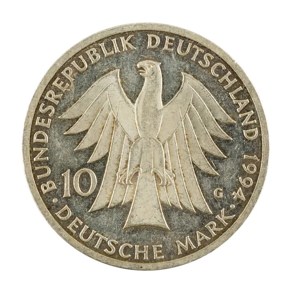 German Mark Coin Édition Spéciale 1994 Inversé Isolé Sur Fond — Photo