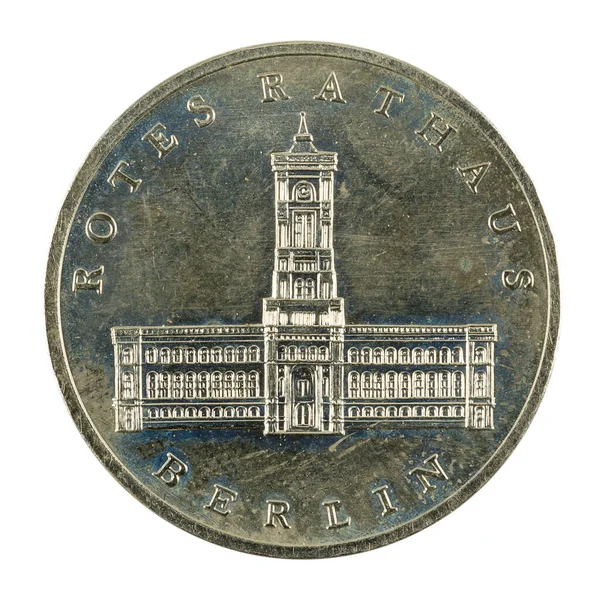 Historische Mark Münze Sonderedition 1969 Rückseite Isoliert Auf Weißem Hintergrund lizenzfreie Stockbilder