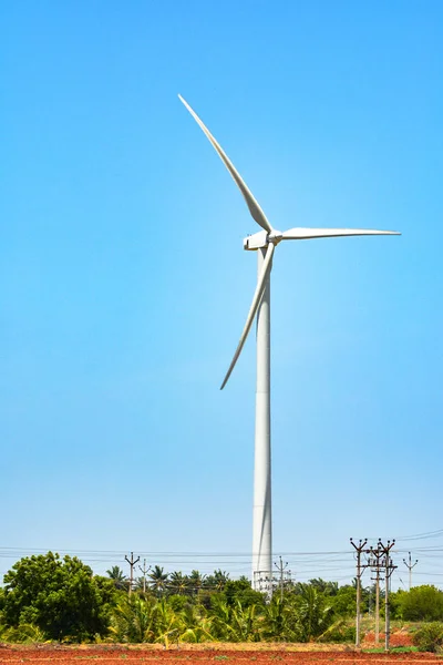 Conceito Energia Turbina Eólica — Fotografia de Stock