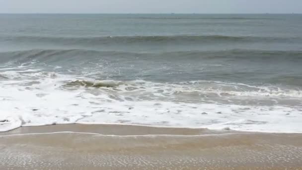 Vague Mer Sur Plage Indienne — Video