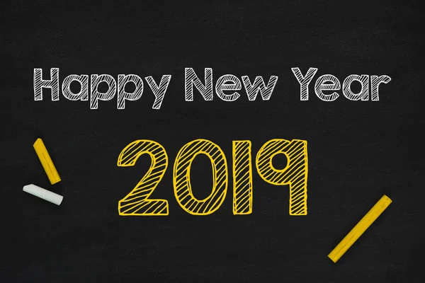 Mutlu yeni yıl 2019 tahta üzerinde