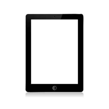Boş beyaz ekran ile dijital Tablet