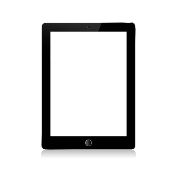 Tableta digital con pantalla blanca en blanco — Vector de stock