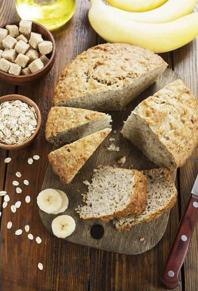 Pastel de plátano y con avena — Foto de Stock