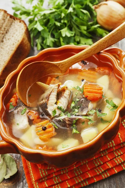 Sopa de esterilla de pescado — Foto de Stock